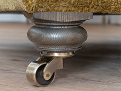 Antique ash/antique brass castor leg.