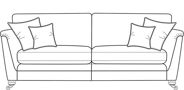 Darwin standard grand sofa technical drawing