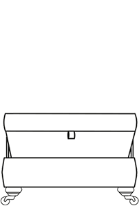 Darwin legged Ottoman technical drawing