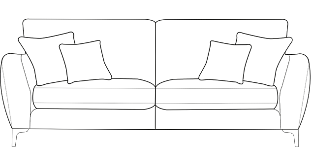 Inka standard grand sofa technical drawing