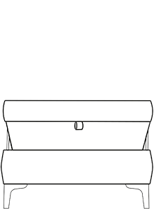 Inka legged Ottoman technical drawing