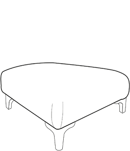 Inka square stool technical drawing